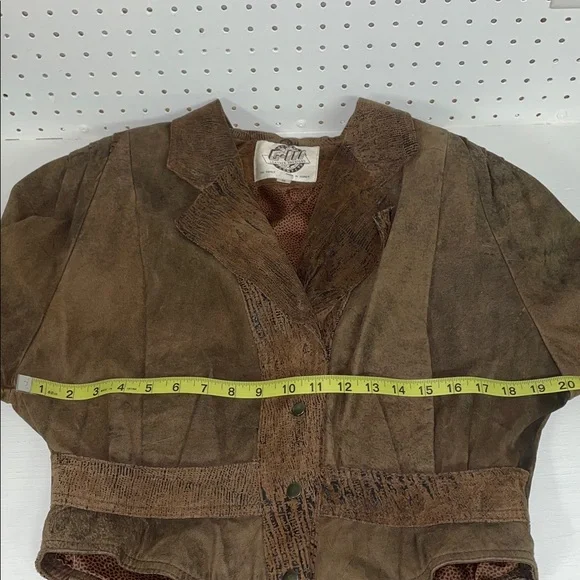 Vintage Global Identity G-III Leather Fashions Jacket. Brown. Bolero Style. Sz M - Picture 15 of 16